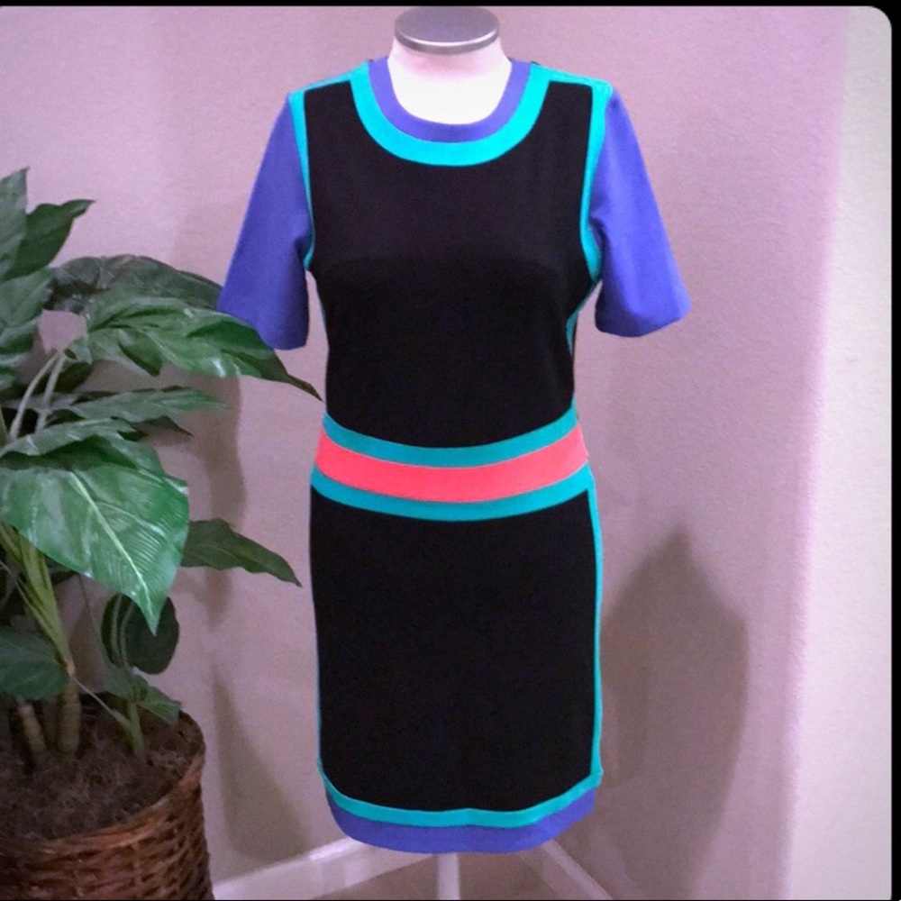 Adorable Neon Colorblock Dress NWT!